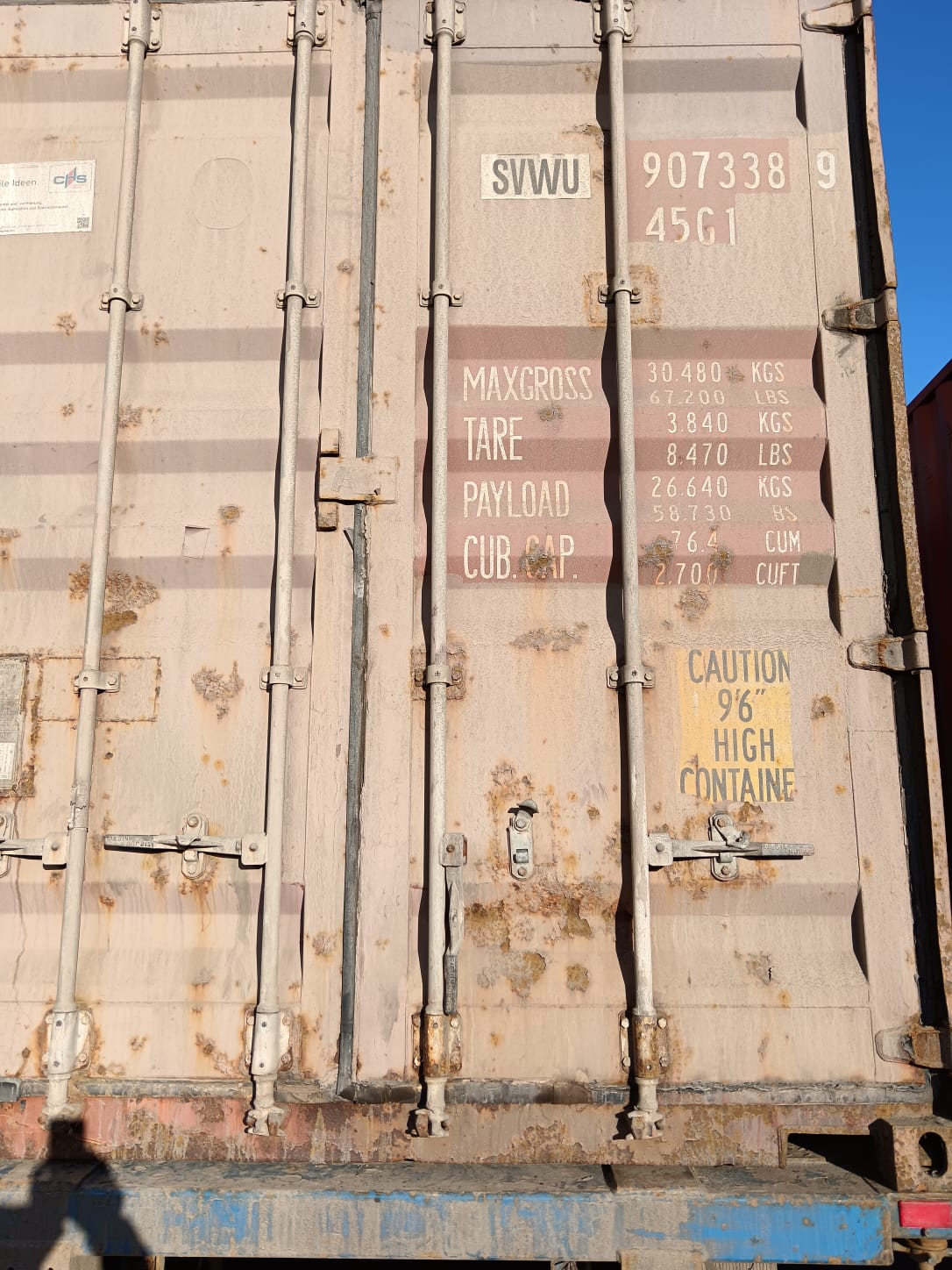 Морской контейнер SVWU9073389